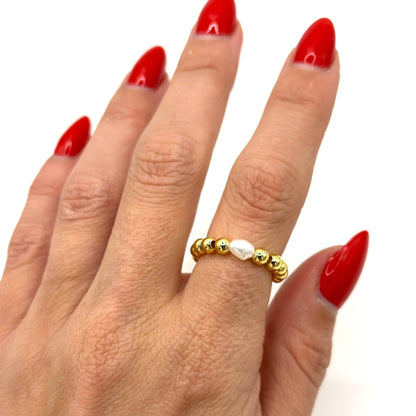 Ring | Gold one Pearl